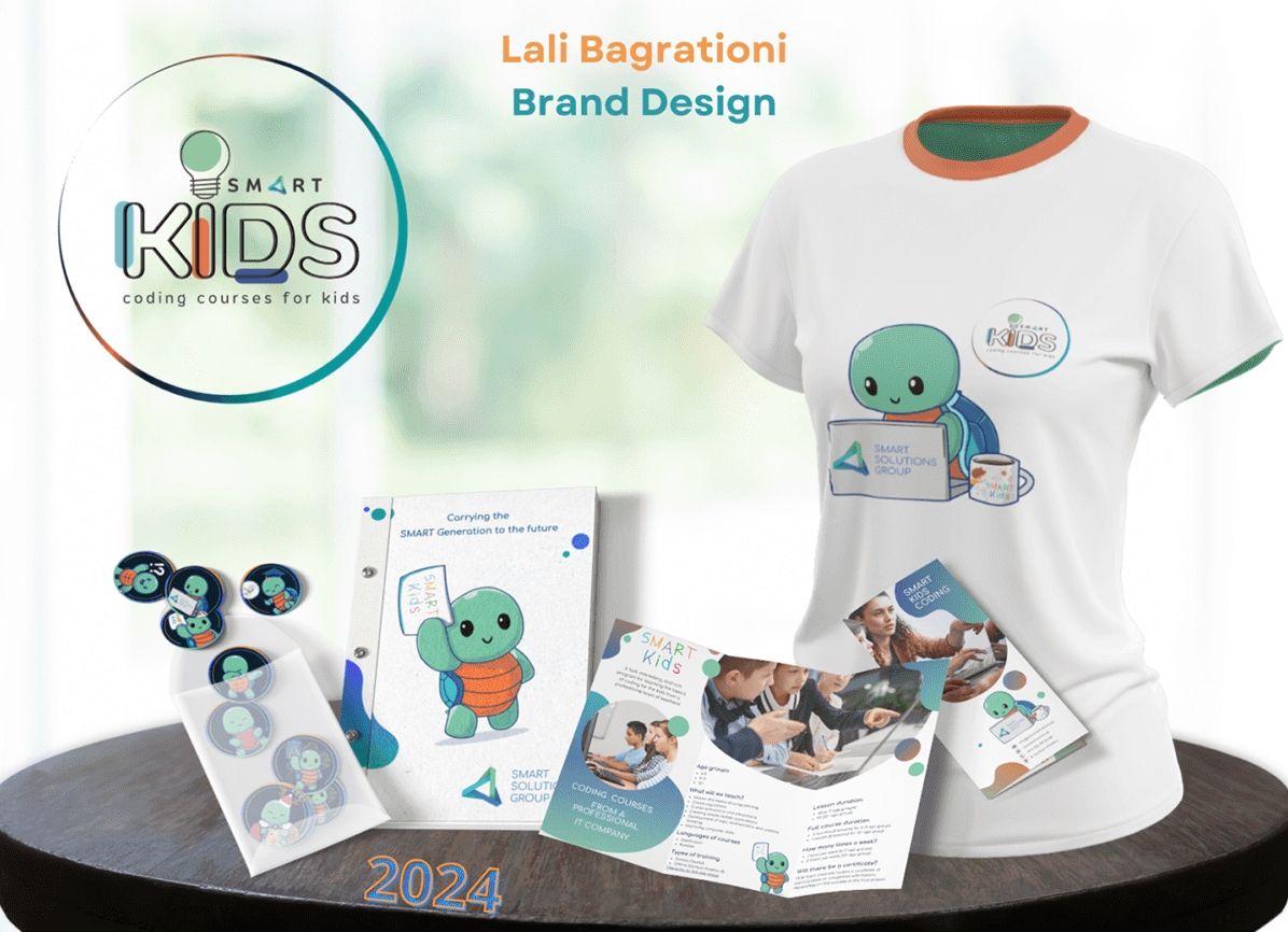 Smart Kids — Proqramlaşdırma məktəbi üçün brend kimliyi — DAKER layihəsi